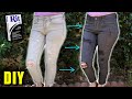 HOW TO DYE DENIM JEANS - GRAY TO BLACK || Lucykiins