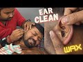 Chemical Ear cleaning & wax removing after effective Head Massage | ASMR Indian Barber