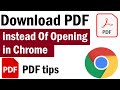 How To Download PDF instead of opening in browser Chrome | How To Download PDF File Without Opening