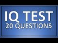 IQ TEST - 20 real IQ test questions