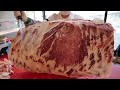 Amazing knife skills! Korean beef steak master