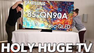 85" Samsung QN90A Unboxing/Setup + vs 83" Sony A90J