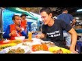 Lao Street Food - GIANT STICKY RICE Feast and Stuffed Chili Fish in Vientiane, Laos!