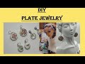 Repurposed plate made into broken china jewelry by soldering #diyjewelry #jewelry #repurposing #art