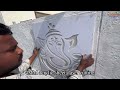 Ganesh Wall Texture design for outside | new texture Painting ideas