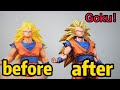 Dragonball Super saiyan 3 goku figure repaint! ---The whole process of the work is recorded!