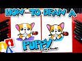 How To Draw A Puppy With A Flower