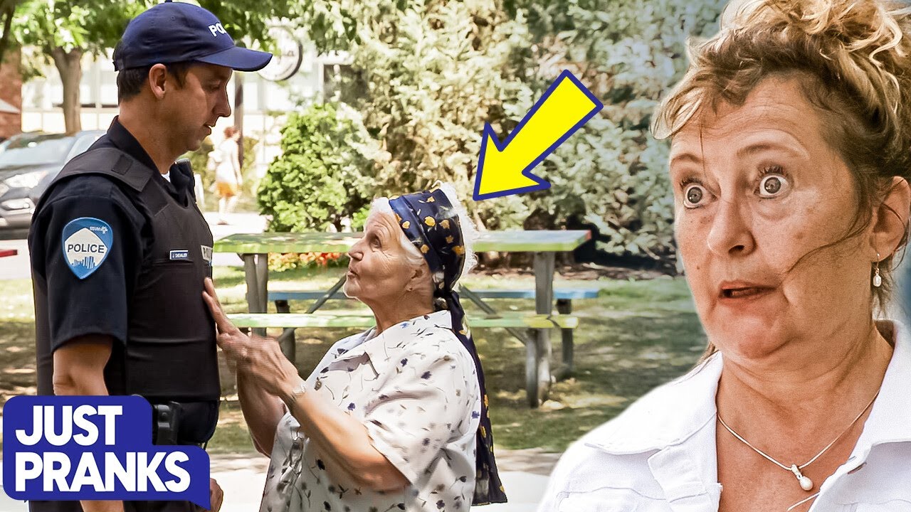 Grandma Flirts With Policeman To Avoid Ticket (and it works!)👵🫦| Just Pranks Originals