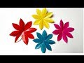 How to make 8 Petal Paper flowers / DIY Paper flowers making ideas .