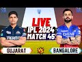 Live RCB Vs GT 45th T20 Match | Cricket Match Today | GT vs RCB live 1st innings #ipllive