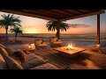 Wonders tropical beach sunset | Beach ambience with seagulls | Peaceful resort overlooking the sea
