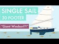SAILING A GIANT WINDSURF, NONSUCH 30 Cat Boat Ep.18