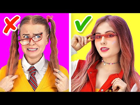 HOW TO BECOME POPULAR Nerd VS Popular Students Funny School Life and Hacks by 123 GO SCHOOL