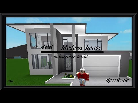 40k modern house roblox bloxburg subscriber build speedbuild