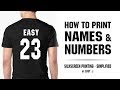 Screen Printing - How to Print Names & Numbers
