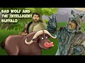 Bad Wolf and the Intelligent Buffalo | Bedtime Stories for Kids in English | Fairy Tales