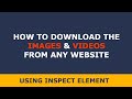 How To Download Images and Video From any Website Using Inspect Element || Inspect Element