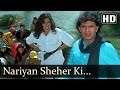 Download Naariyaan shahar ki- amrita sigh - mithun - charnon ki saugandh - bollywood songs - alka yagnik