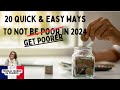20 Quick & Easy ways to not get poorer in 2024