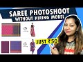 Saree Photoshoot for Ecommerce Sellers without model photography