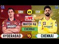 Live: CSK vs SRH Live, Match 46, Chennai | Hyderabad vs Chennai Live Match Today | Ipl 2024 Live