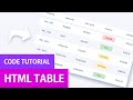 Stylized Table Design from Figma to HTML CSS | Table from Scratch