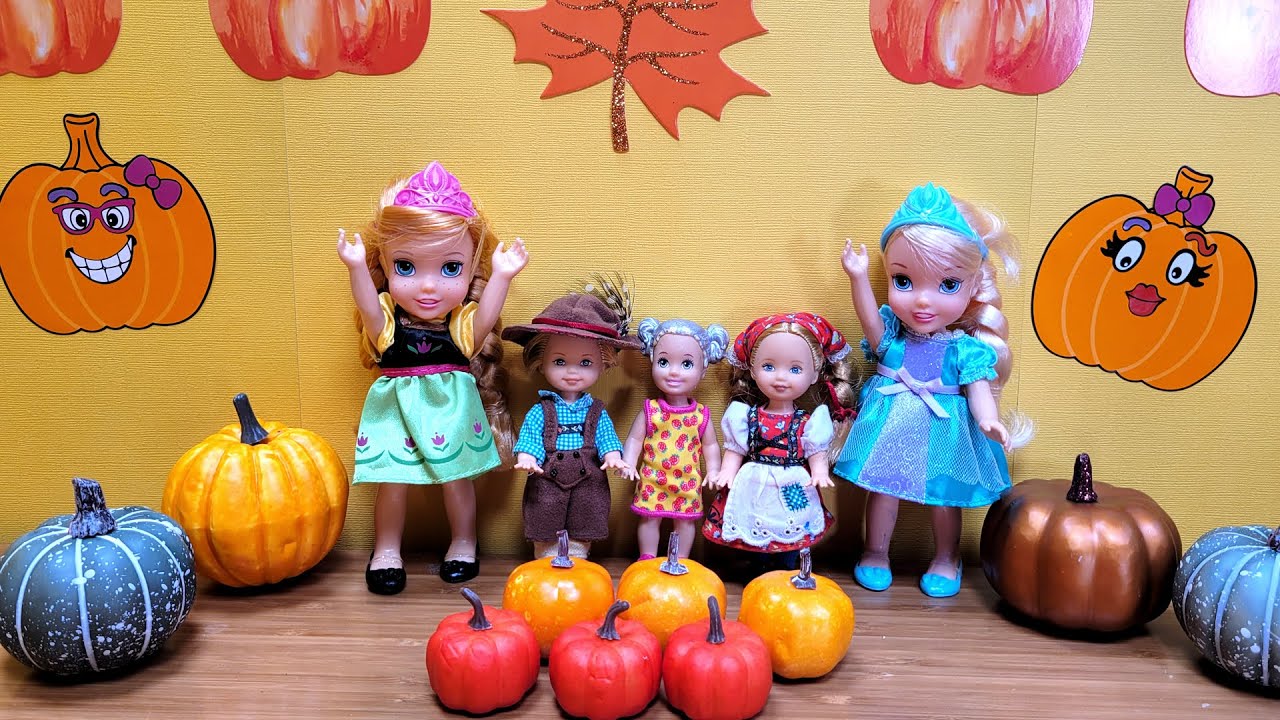 Thanksgiving flying turkey ! Elsa & Anna toddlers – Barbie dolls