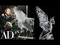 Carving An Intricate Ice Sculpture From Start To Finish | By Hand | Architectural Digest