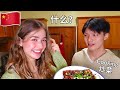 Speaking only CHINESE to my friend whilst COOKING Chinese