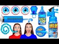 EATING ONLY ONE COLOR FOOD FOR 24 HOURS! Last To STOP Eating Blue Food Challenge!