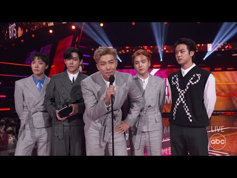 BTS Accepts the 2021 American Music Award for Artist of the Year The American Music Awards
