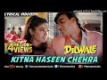 Kitna Haseen Chehra Full Lyrical Video Song | Dilwale | Ajay Devgan, Raveena Tandon | Kumar Sanu