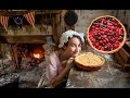Baking an Amazing Cherry Raspberry Pie from 1808 |Real Historic Dishes| Fire Baked Pie ASMR