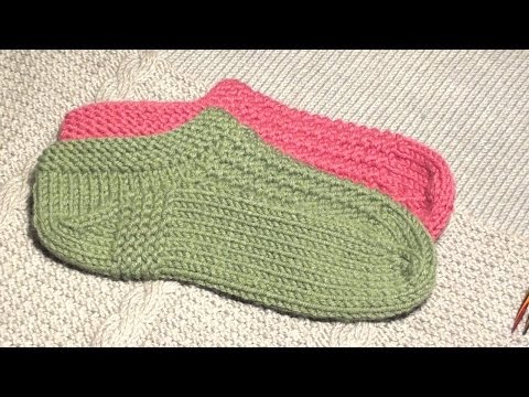 Тапки связать спицами