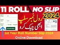 11th Roll Number Slip 2024 with Date Sheet 2024, 1st year Roll Number Slip 2024 With Date Sheet 2024