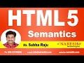 Semantics in HTML5 | Web Technologies Tutorial | Mr. Subba Raju