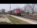 Trains In East Lansing Featuring BNSF Foreign Power, CSX Train Meet, And A CN 100th Anniversary unit