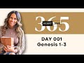 Day 001 Genesis 1-3 | Daily One Year Bible Study | Audio Bible Reading with Commentary