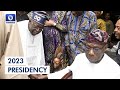 2023: Tinubu, APC Chieftains Visit Fmr. President Obasanjo In Ogun State