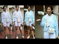 Stunning Pooja Hegde  In White Gym Outfit Snapped Outside Gym