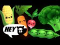 Hey Bear Sensory - Funky Veggies EXTENDED! - Fun Animation with Music! - Dance Video