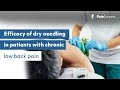 Dry Needling: Effective in Patients with Chronic Low Back Pain?
