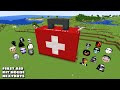 SURVIVAL FIRST AID KIT HOUSE WITH 100 NEXTBOTS in Minecraft - Gameplay - Coffin Meme