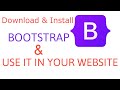 How to Download & Install Bootstrap and Use it in Websites | Bootstrap | 2022
