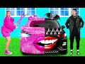 Pink Car vs Black Car Challenge by DuKoDu