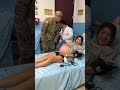 Military husband surprises wife in hospital! #Shorts