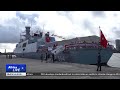 Turkish warship docks in Mogadishu, Somalia