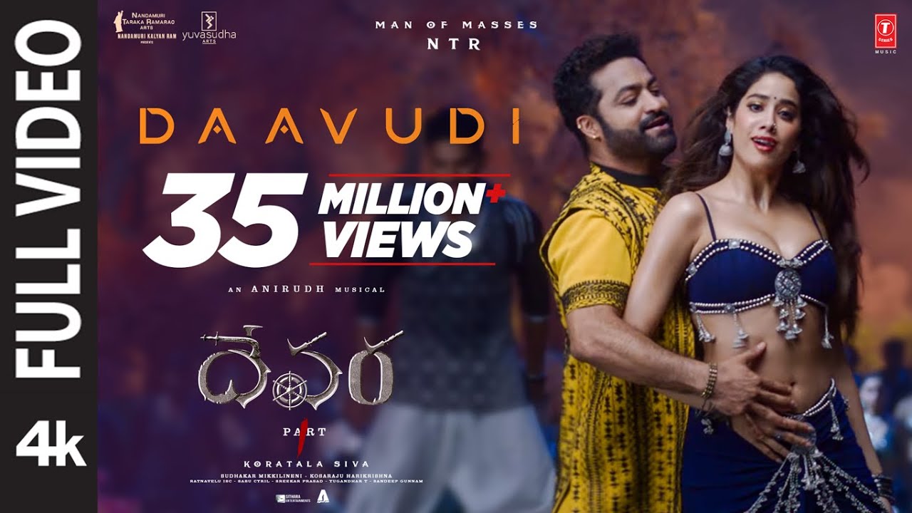 Full Video: Daavudi – దావూదీ | Devara | NTR | Janhvi Kapoor | Koratala Siva | Anirudh Ravichander