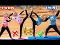 TWIN VS TWIN EXTREME YOGA CHALLENGE IN THE DESERT!