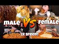2x Speed!!🔥ASMR Famous Male Vs Female Mukbangers Eating Compilations| Fast Motion Satisfying Eating🤤